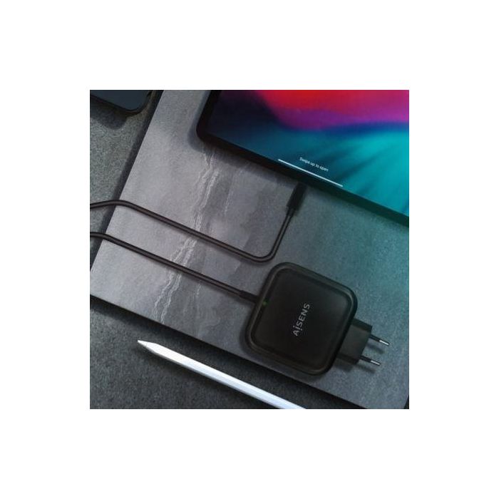 Aisens Cargador USB-C 65W PD3.0 QC3.0 con Cable 1.2M Negro 3