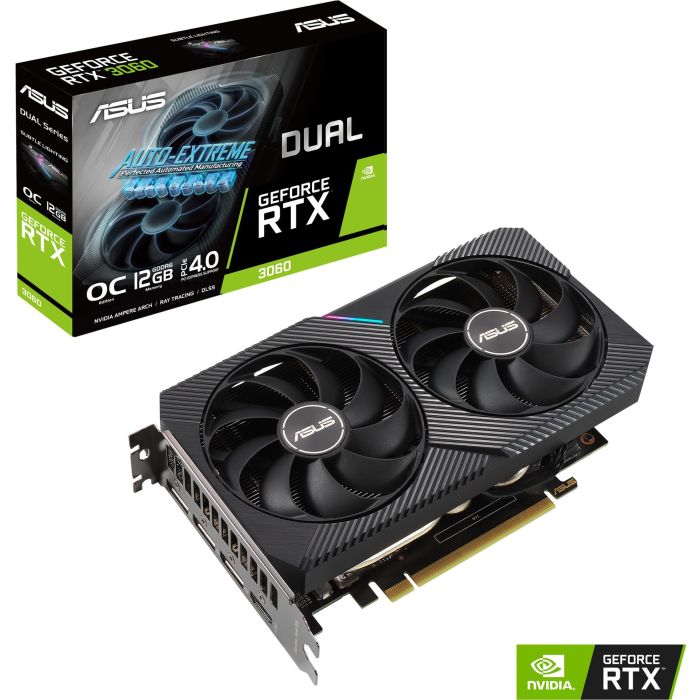 ASUS DUAL-RTX3060-O12G-V2 GeForce RTX 3060 Dual OC V2 LHR 12GB GDDR6 PCI Express 4.0 7 ASUS DUAL-RTX3060-O12G-V2 GeForce RTX 3060 Dual OC V2 LHR 12GB GDDR6 PCI Express 4.0 7