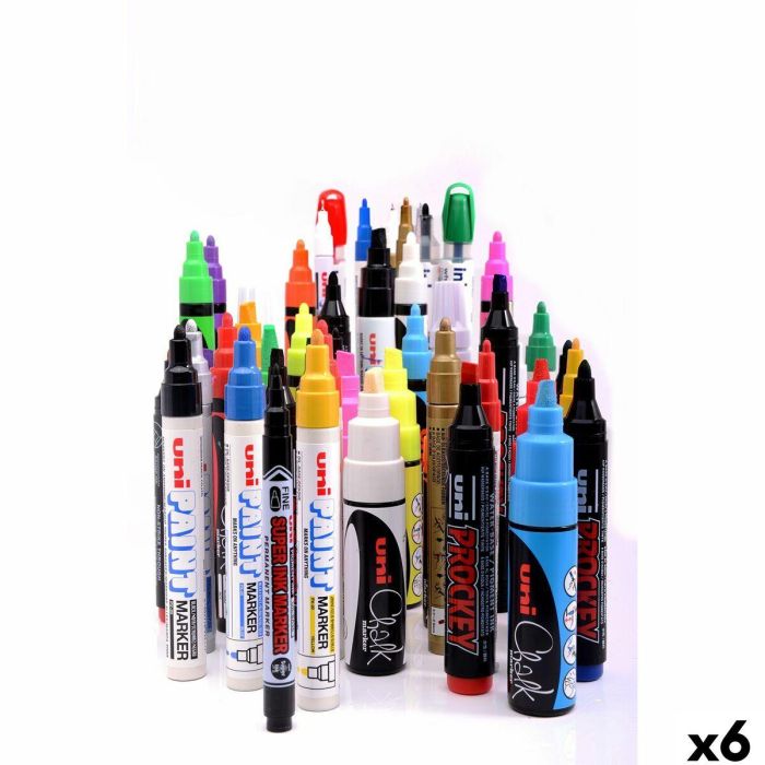 Rotulador para Pizarra Uni-Ball 6 Piezas (6 Unidades) 4