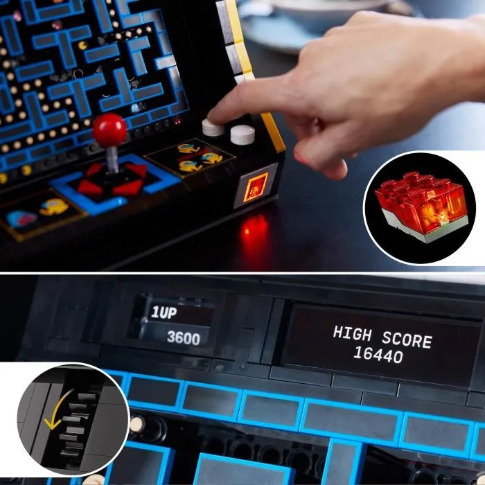 Lego 10323 Icons PAC-MAN Juego Arcade, Maqueta para Construir con Adultos, Máquina de Juego con Personajes 3