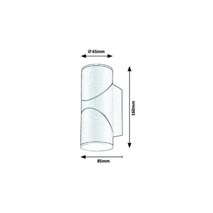 RABALUX RAB-7904 Aplique Exterior LED Belfast 620Lm 12.9W 3000K Luz Cálida IP65 Antracita Aluminio Cilíndrico Regulable Iluminación Indirecta 4 RABALUX RAB-7904 Aplique Exterior LED Belfast 620Lm 12.9W 3000K Luz Cálida IP65 Antracita Aluminio Cilíndrico Regulable Iluminación Indirecta 4