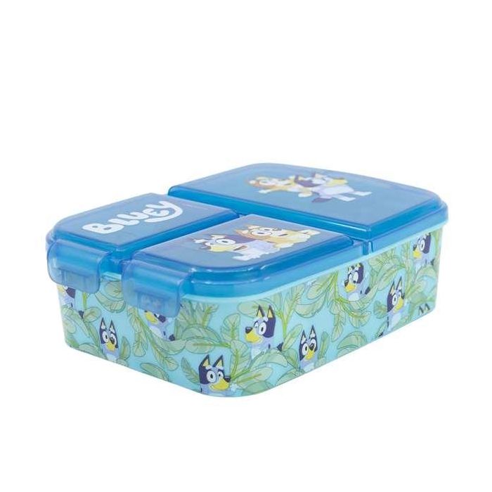 Sandwichera bluey con multiples compartimentos 18x13.50x6 cm