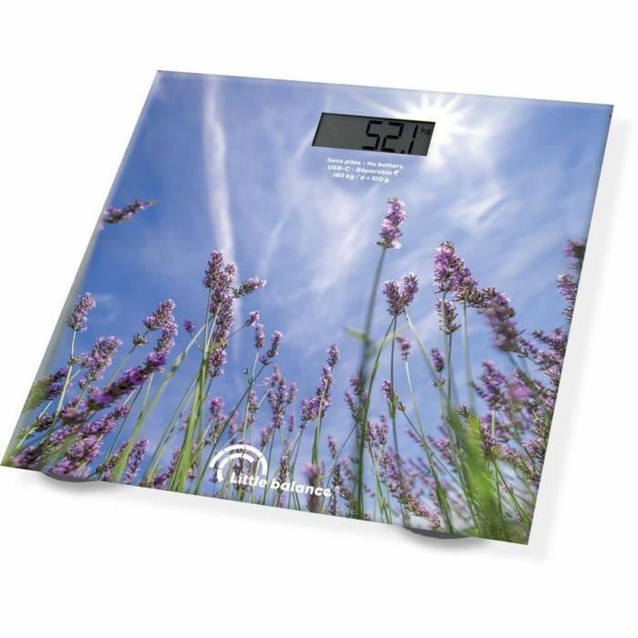 Little Balance LIT3760240788423 Báscula de Baño USB-C Color Lavanda 1