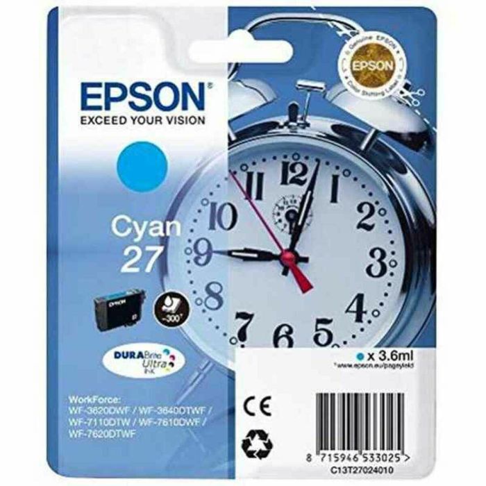 Epson WorkForce WF-3000 y WF-7000 Cartucho Cian nº27