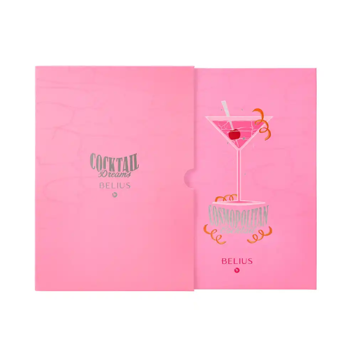 Belius Cocktails Bolígrafo Aluminio Rosa Plateado Tinta Azul Caja Diseño 2