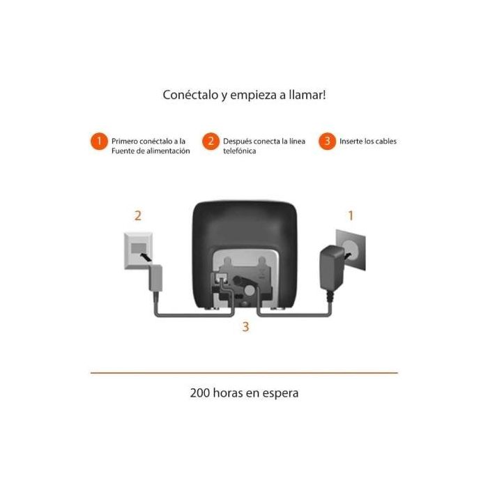 Gigaset Teléfono Inalámbrico A270 Negro S30852-H2812-D201 3