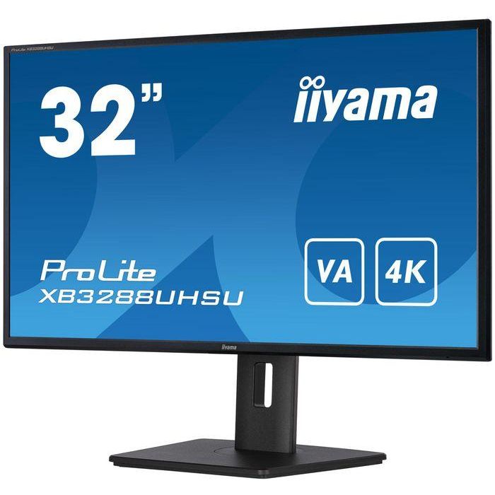 Monitor Iiyama 32" XB3288UHSU-B5, Uhd, 60Hz, 3 Ms, Hdmi, Usb, Displayport, Alt, Reg Alt, Giro, Incl 3 Monitor Iiyama 32" XB3288UHSU-B5, Uhd, 60Hz, 3 Ms, Hdmi, Usb, Displayport, Alt, Reg Alt, Giro, Incl 3