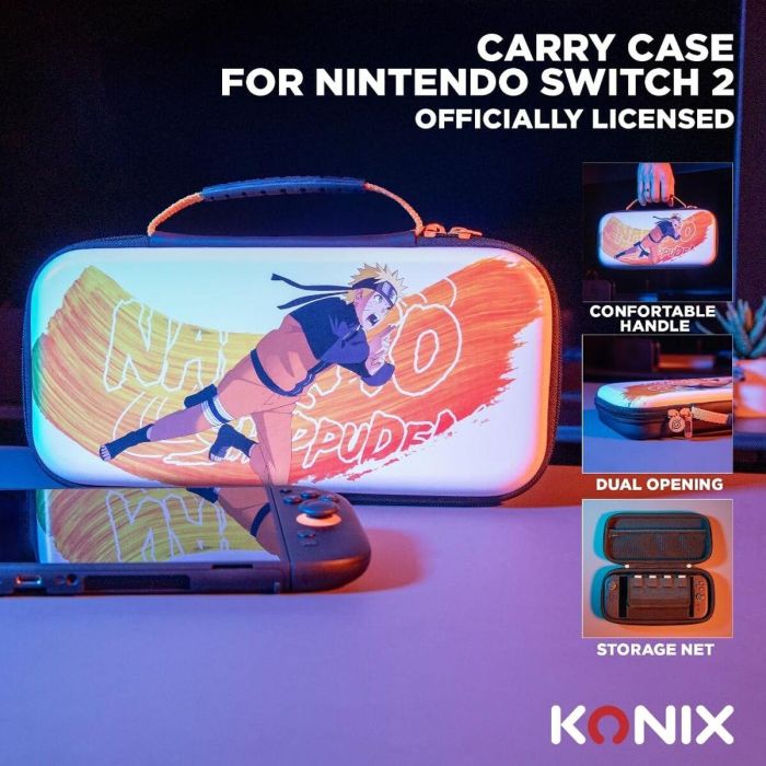 Konix Estuche Protector y de Transporte para Nintendo Switch 2 - Naruto Shippuden - Almacenamiento de Accesorios - Blanco 10 Konix Estuche Protector y de Transporte para Nintendo Switch 2 - Naruto Shippuden - Almacenamiento de Accesorios - Blanco 10