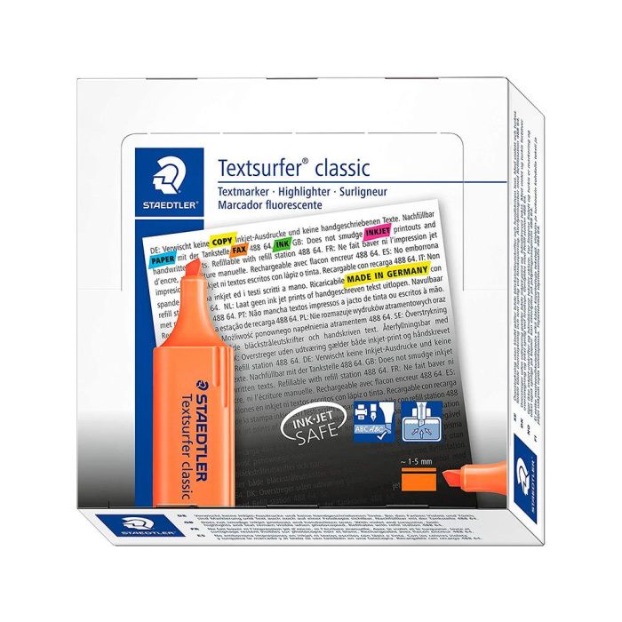 Rotulador Staedtler Textsurfer Classic 364 Fluorescente Naranja 10 unidades 1