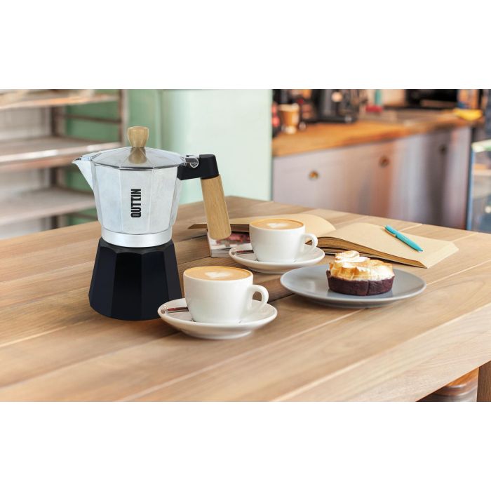 Cafetera de aluminio para 9 servicios, inducción, madera Quttin (6 Unidades) 2 Cafetera de aluminio para 9 servicios, inducción, madera Quttin (6 Unidades) 2