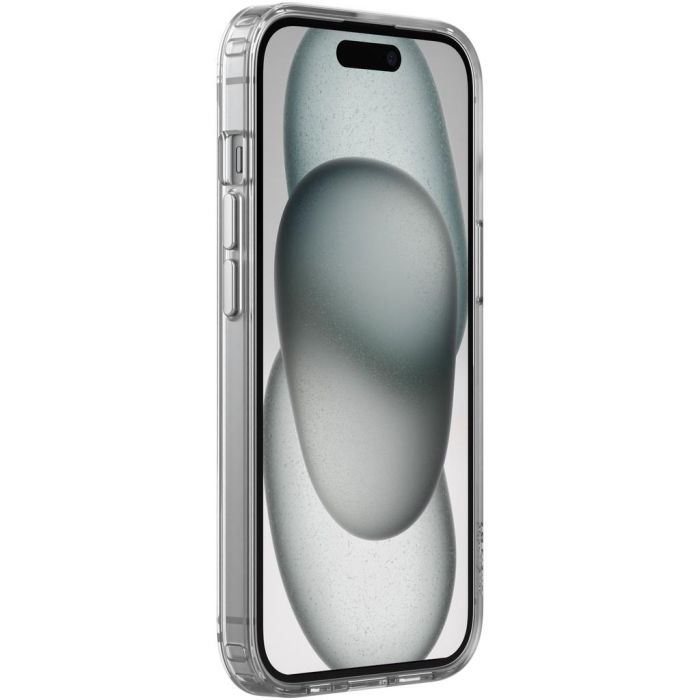 Belkin MSA019BTCL Funda protectora magnética transparente para iPhone 15, compatible con MagSafe, resistente a la luz UV y con bordes elevados 3