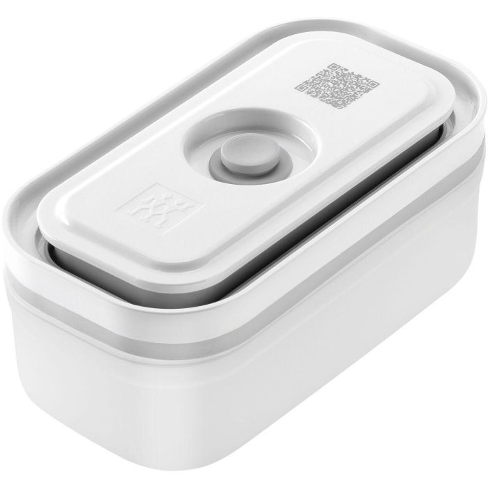 Zwilling Fresh&Save Vakuum Box S, Táper Hermético para Alimentos, Plástico y Silicona, Apto para Microondas/Lavavajillas, Blanco