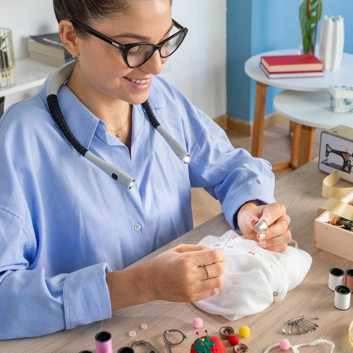 Luz de Lectura Recargable para Cuello Neddrer InnovaGoods 14 Luz de Lectura Recargable para Cuello Neddrer InnovaGoods 14