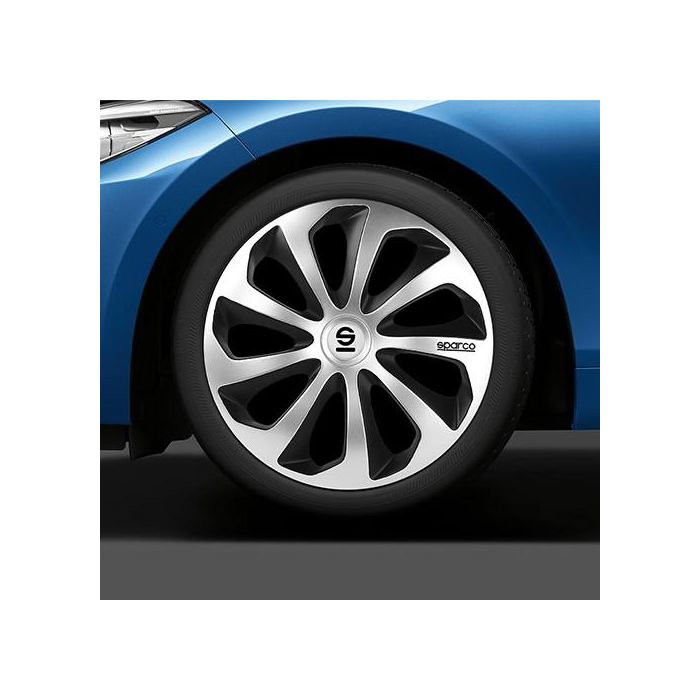 Tapacubos Sicilia Bicolor 14" Plata-Negro Spc 4 Unidades Cs5 SPC1473SVBK Tapacubos Sicilia Bicolor 14" Plata-Negro Spc 4 Unidades Cs5 SPC1473SVBK