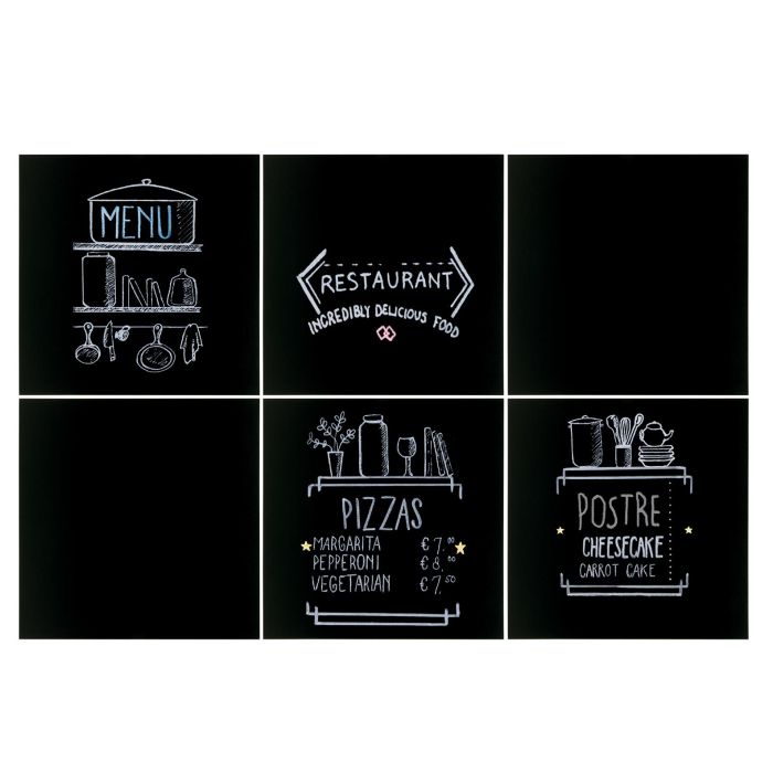 Pack 6 Pizarras 40x40 cm - Inde (6 Unidades) 1 Pack 6 Pizarras 40x40 cm - Inde (6 Unidades) 1