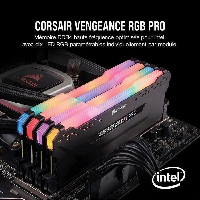 Corsair CMW16GX4M2C3200C16 Memoria RAM Vengeance RGB Pro DDR4 16GB (2x8GB) 3200MHz CAS 16 LED RGB 2 Corsair CMW16GX4M2C3200C16 Memoria RAM Vengeance RGB Pro DDR4 16GB (2x8GB) 3200MHz CAS 16 LED RGB 2