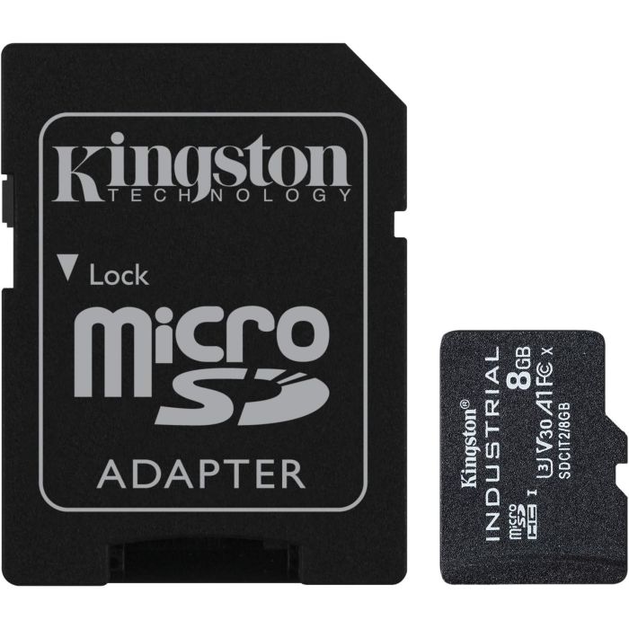 Kingston Tarjeta Industrial MicroHC 8GB 100MB/s con Adaptador