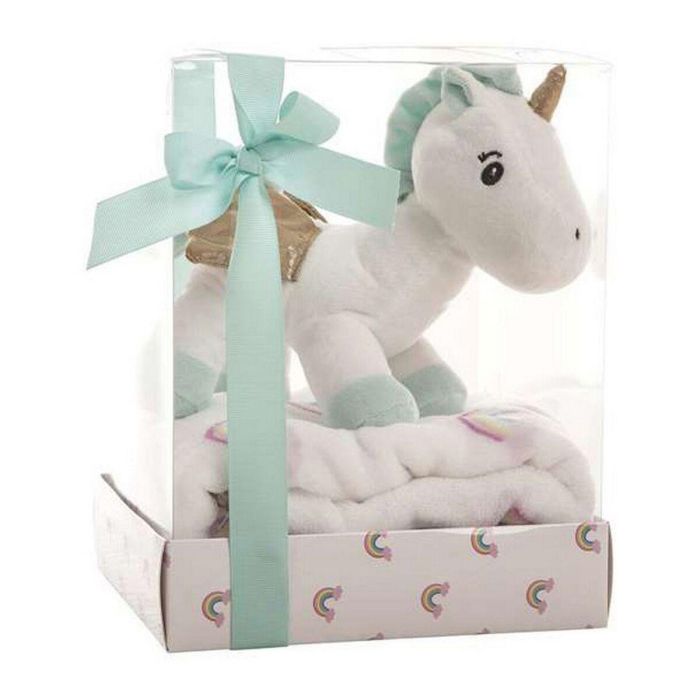 Peluche unicornio 26 cm con manta coralina 90x75 cm - modelos surtidos 3 Peluche unicornio 26 cm con manta coralina 90x75 cm - modelos surtidos 3
