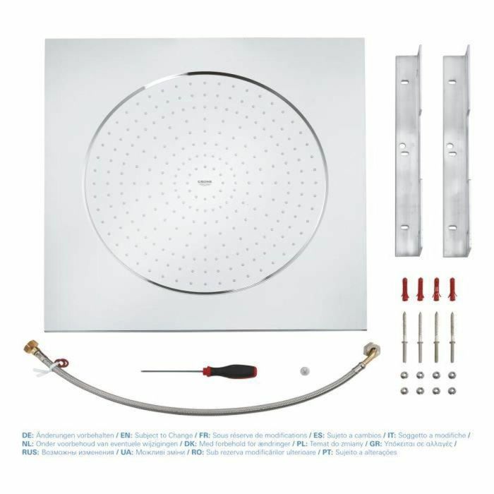 Grohe 27286000 Ducha de Techo Rainshower F-Series 20, 1 Chorro Lluvia DreamSpray, 508x508mm, Cromo StarLight, Antical SpeedClean 2 Grohe 27286000 Ducha de Techo Rainshower F-Series 20, 1 Chorro Lluvia DreamSpray, 508x508mm, Cromo StarLight, Antical SpeedClean 2