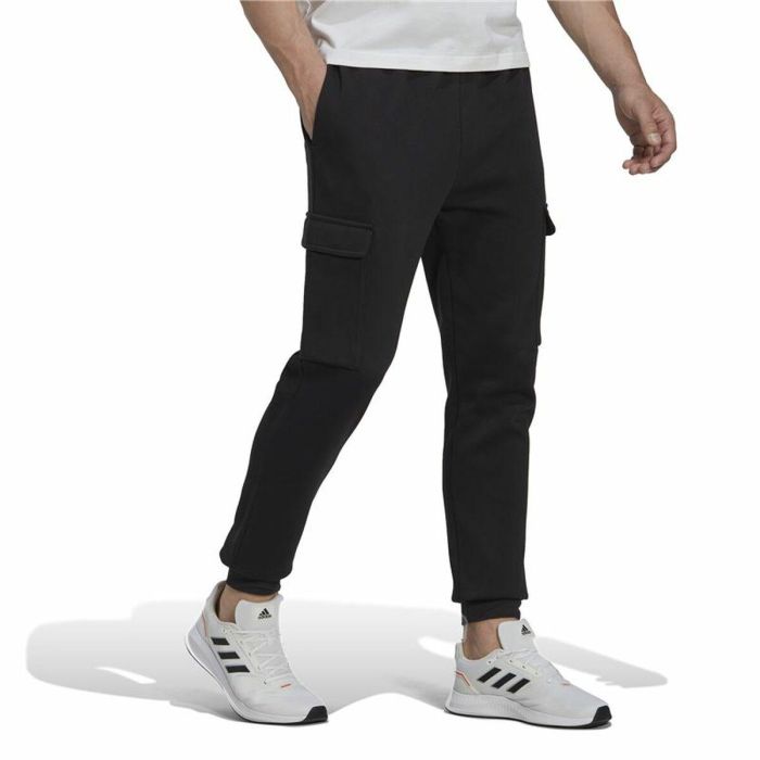 Pantalón Largo Deportivo Adidas Essentials Fleece Negro Hombre 3