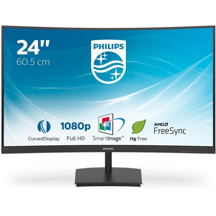 Philips 241E1SC Monitor 23.6" Full HD VA Curvo 1500R 4ms HDMI Negro 1