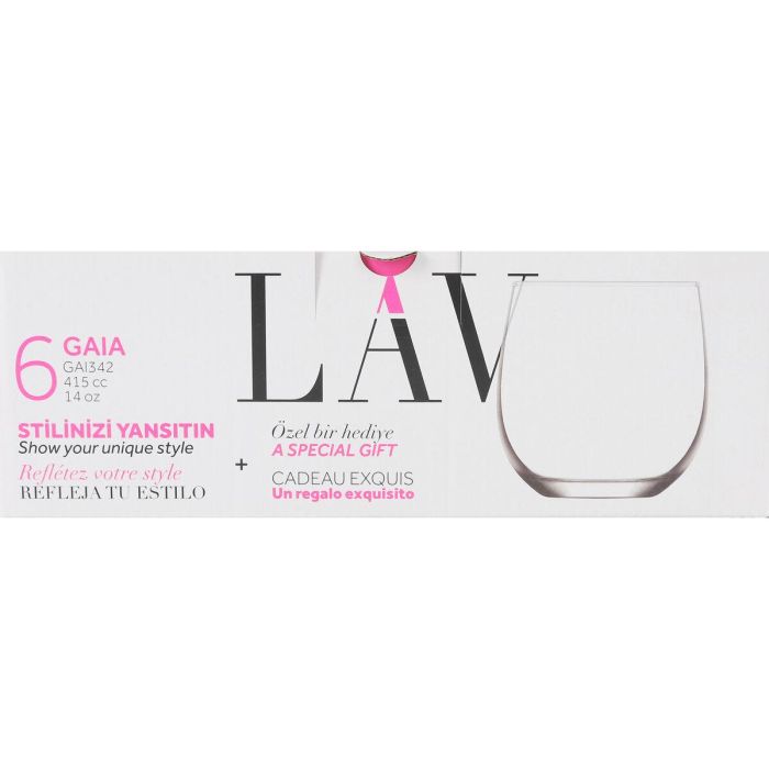 Set de Vasos LAV Gaia 415 ml 6 Piezas (8 Unidades) 2 Set de Vasos LAV Gaia 415 ml 6 Piezas (8 Unidades) 2