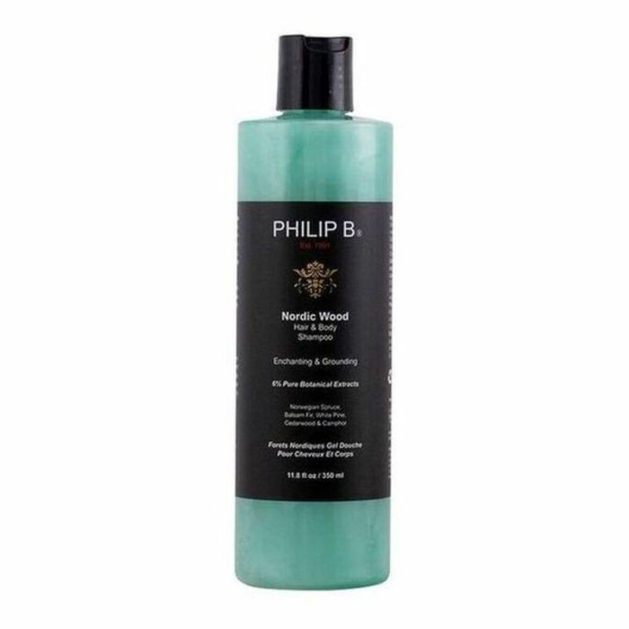 Philip B NORDIC WOOD Champú Hidratante Cabello y Cuerpo 2 en 1 | Con Hierbas Nórdicas - Sin Parabenos ni Ftalatos 350ml Philip B NORDIC WOOD Champú Hidratante Cabello y Cuerpo 2 en 1 | Con Hierbas Nórdicas - Sin Parabenos ni Ftalatos 350ml