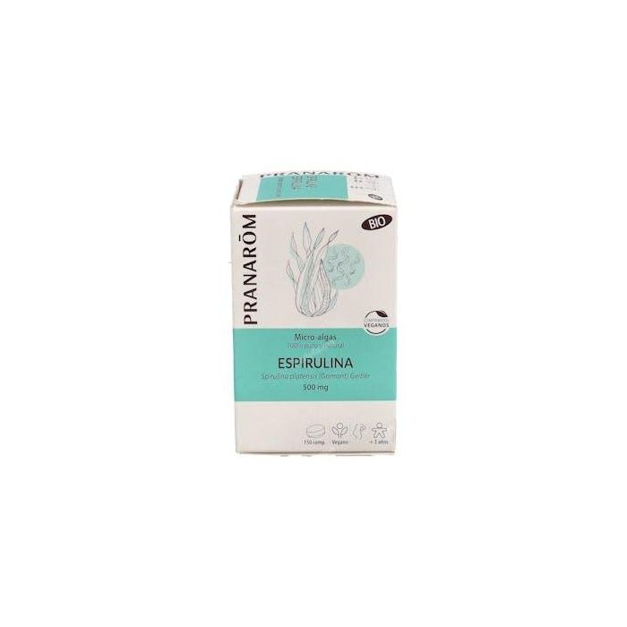 Bio Vegan Espirulina Micro Algas Orgánica Vegan 150 Comprimidos - Rica en Vitaminas B, Betacaroteno y Minerales Esenciales