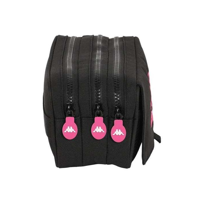 Portatodo Triple Kappa Black and pink Negro (21,5 x 10 x 8 cm) 3 Portatodo Triple Kappa Black and pink Negro (21,5 x 10 x 8 cm) 3