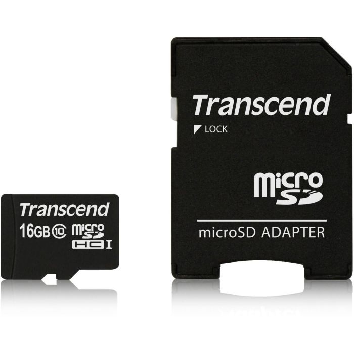 Transcend TS16GUSDHC10 Tarjeta MicroSDHC de 16GB Clase 10, Velocidad de 90MB/s