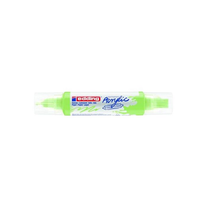 Marcador Acrylic Edding 5400 3D Doble Punta (2-3/5-10 Mm) Verde Pastel 5 unidades