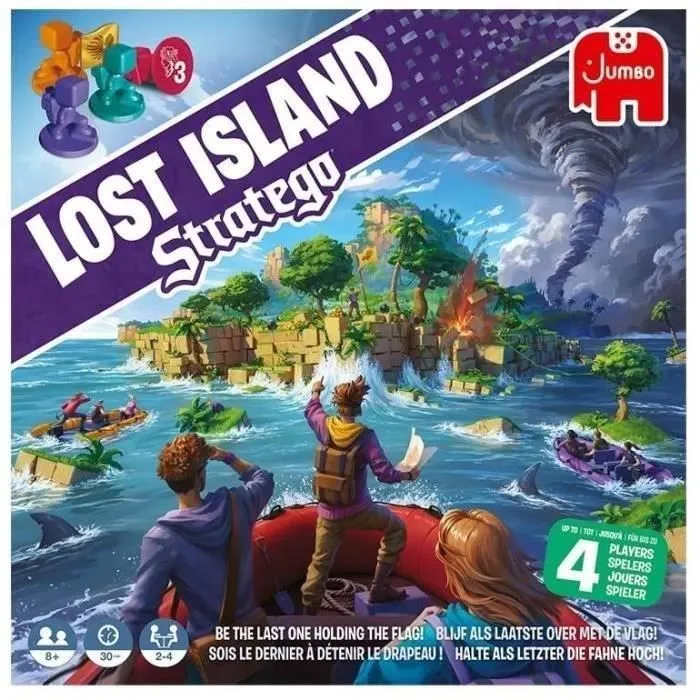 Dujardin DUJ8710126021958 STRATEGO LOST ISLAND Juego de estrategia Encuentra la bandera oculta antes de que desaparezca