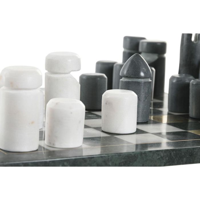 DKD Home Decor Juego de Mesa Ajedrez Moderno de Mármol y Latón Verde y Blanco 35.5 x 35.5 x 1.5 cm 3 DKD Home Decor Juego de Mesa Ajedrez Moderno de Mármol y Latón Verde y Blanco 35.5 x 35.5 x 1.5 cm 3