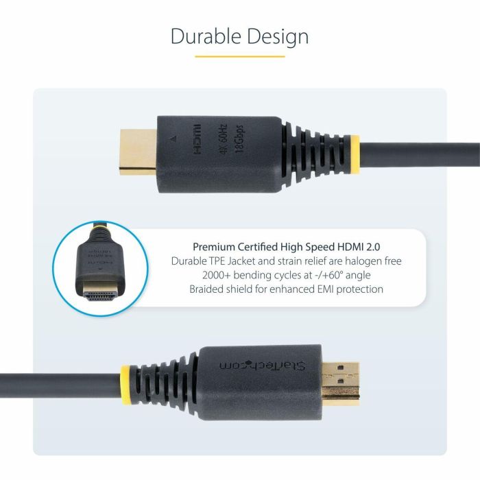Cable HDMI Startech PREMIUM Negro 50 cm 8 Cable HDMI Startech PREMIUM Negro 50 cm 8