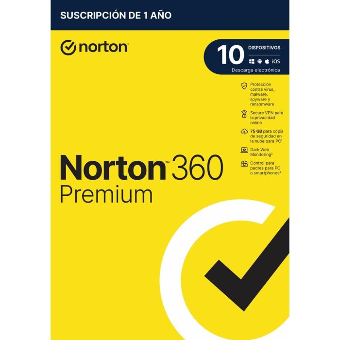 Norton Antivirus Norton 360 Premium 75 grb - VPN, Dark Web Monitoring, Control parental 0 Norton Antivirus Norton 360 Premium 75 grb - VPN, Dark Web Monitoring, Control parental 0