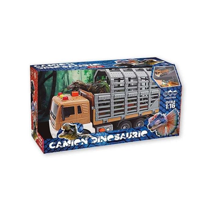 Camión porta dinosaurios, incluye 2 dinosaurios, con luces y sonidos, escala 1:16 5 Camión porta dinosaurios, incluye 2 dinosaurios, con luces y sonidos, escala 1:16 5