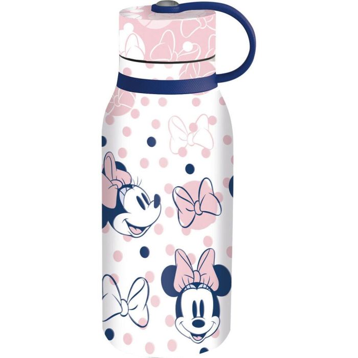 STOR Disney Botella de Agua Minnie Acero Inoxidable 330ml Doble Pared Antigoteo Libre BPA