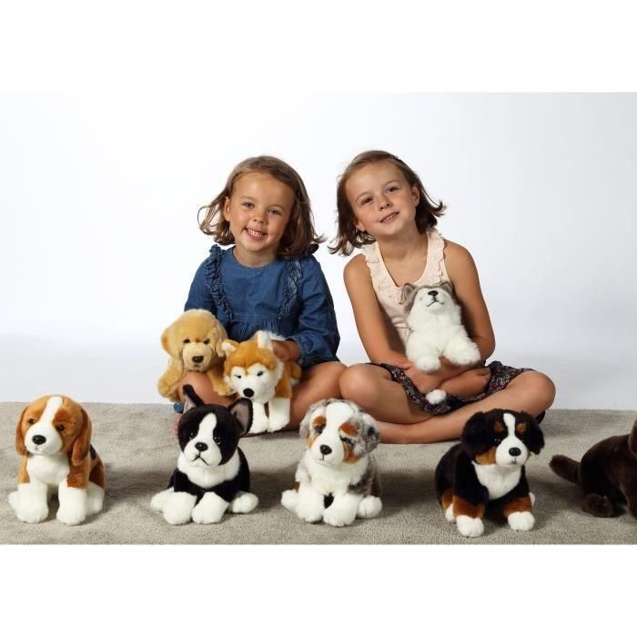 Peluche Perro Husky - GIPSY TOYS - Sentado, 25 cm 2 Peluche Perro Husky - GIPSY TOYS - Sentado, 25 cm 2
