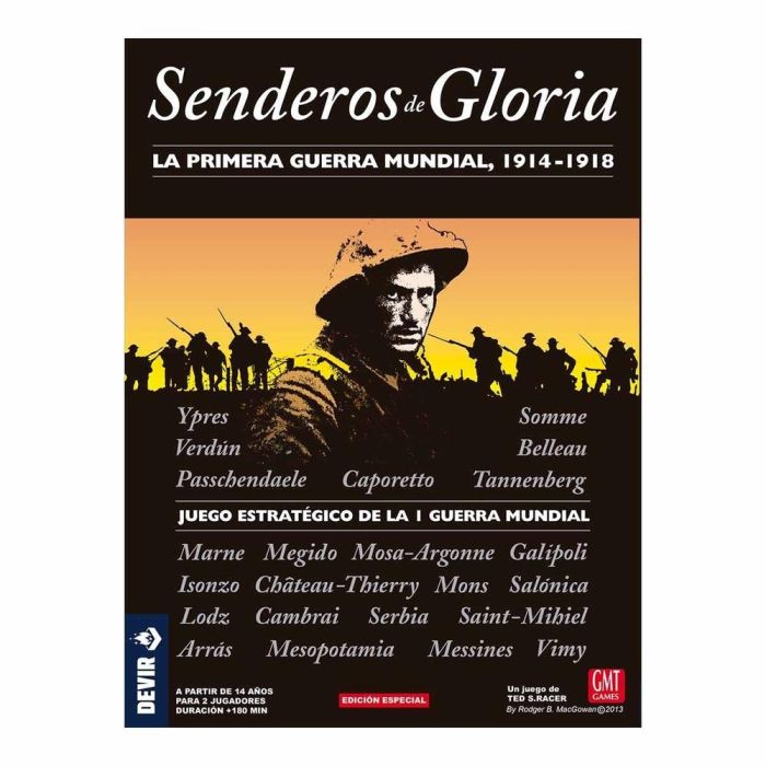 Devir Juego de Mesa Senderos de Gloria - Estrategia Primera Guerra Mundial para 2 Jugadores 1 Devir Juego de Mesa Senderos de Gloria - Estrategia Primera Guerra Mundial para 2 Jugadores 1