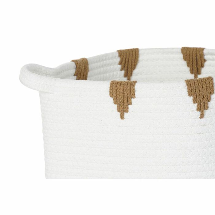 DKD Home Decor Cesta de Almacenamiento Estilo Boho Algodón Blanco Mostaza y Colores Surtidos 34x34x40 cm - Pack de 3 1 DKD Home Decor Cesta de Almacenamiento Estilo Boho Algodón Blanco Mostaza y Colores Surtidos 34x34x40 cm - Pack de 3 1