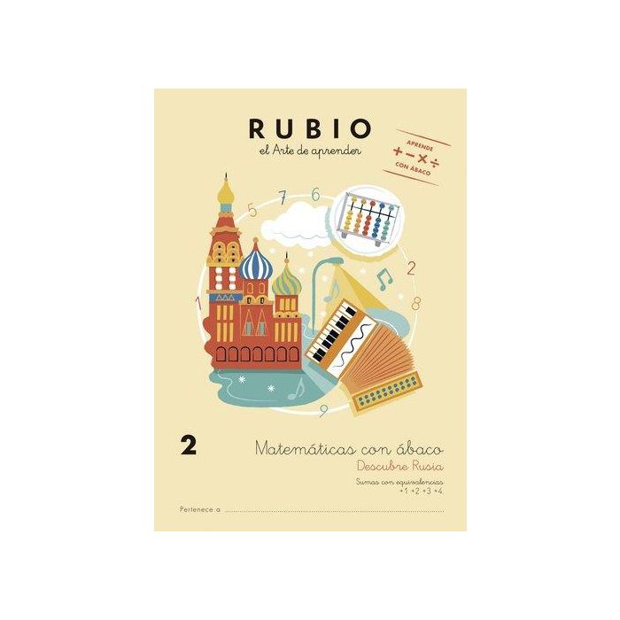 Cuaderno Rubio A4 Matematicas Con Abaco 2 - Descubre Rusia (5-6 Años) (Set de 5)