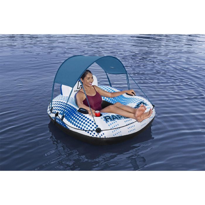 Bestway Rueda Hinchable con Asas Rapid Rider con Parasol D137 cm Playa y Piscina 43725 12