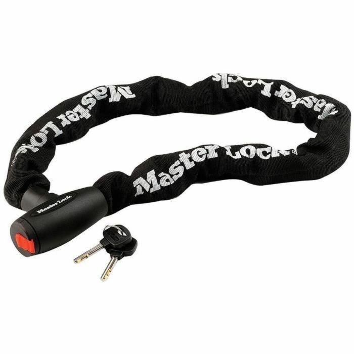 Candado para motocicleta - MASTER LOCK - Cadena de acero endurecido de 10 mm - 1 m de longitud