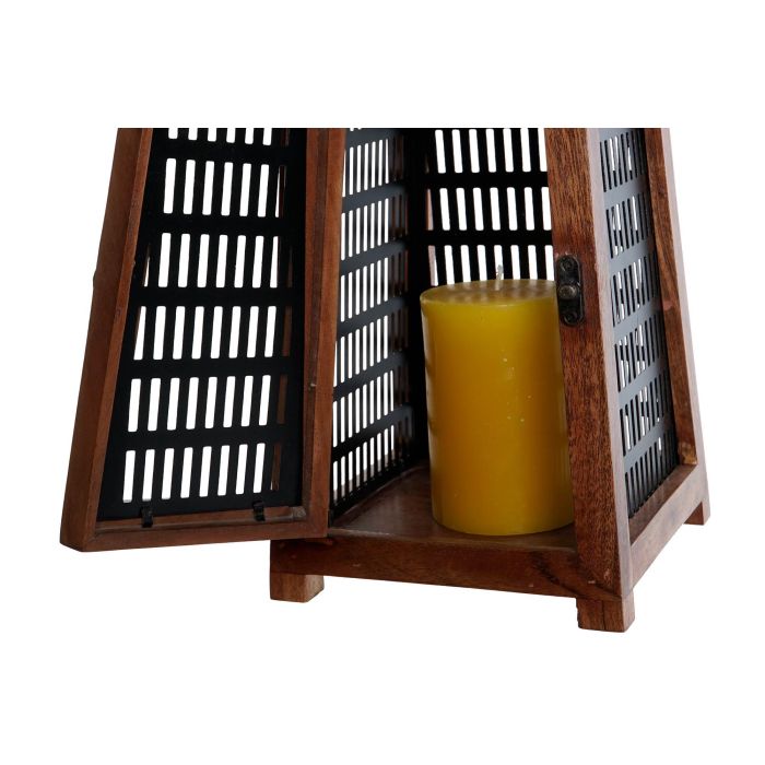 DKD Home Decor Portavela Colonial Negro Natural 15 x 26 x 15 cm 4