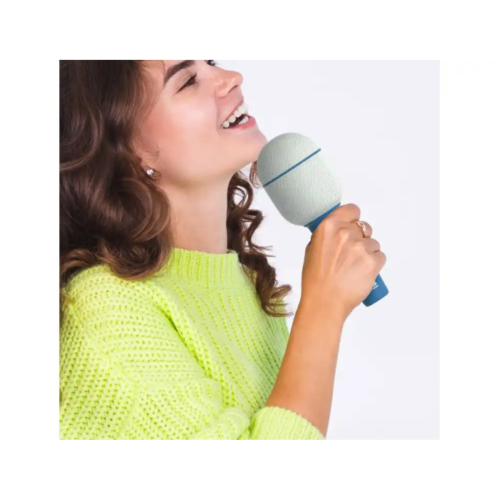 Wondee Micrófono Karaoke con Altavoz, Inalámbrico, Efectos de Voz, Bolsa de Transporte, Dark Blue 2