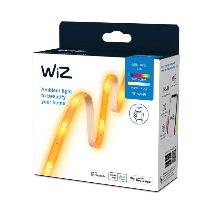 Tira led wiz 4m rgb conectada wifi 929003244801 philips wiz 2