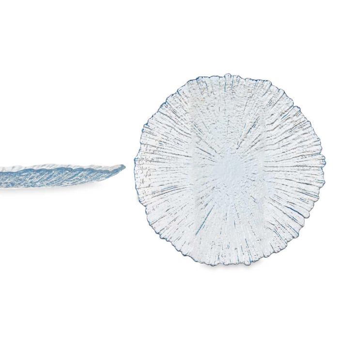 Plato Llano Azul Vivalto 28 cm - Cristal (12 Unidades) 2 Plato Llano Azul Vivalto 28 cm - Cristal (12 Unidades) 2