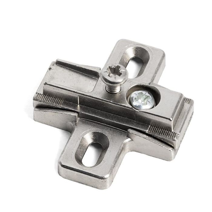 Salice B2V3BW9R Base Avión Zamak Inclinable para Bisagras, Regulación de Ángulo -7.5° a +7.5° para Montajes Angulares
