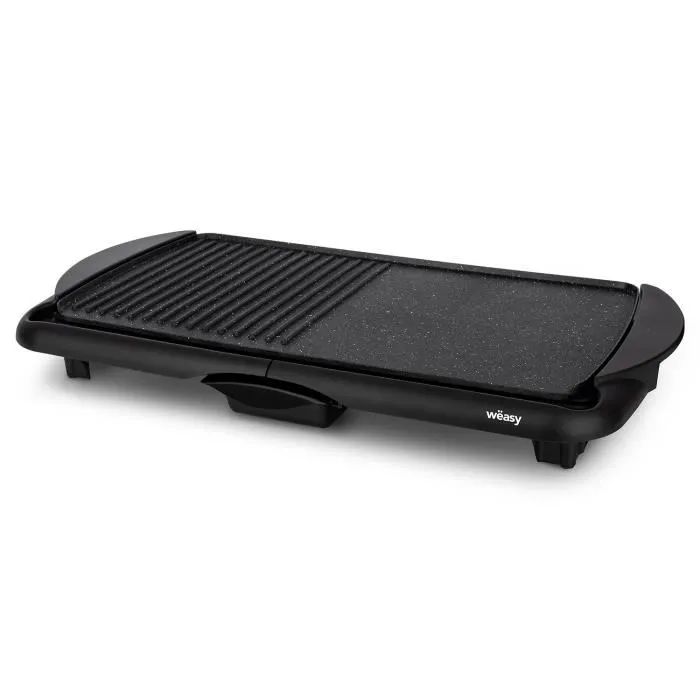 Weasy WEA3760124954777 Plancha Eléctrica 2000W - Placa de Efecto de Piedra 52x27cm - Temperatura Ajustable - Revestimiento Antiadherente - Tanque Removible 1