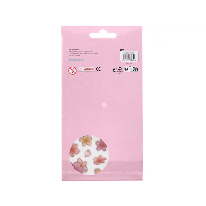Imaginovo Pegatinas Flores Rosas Papel 190x104 mm Blister Scrapbook Adhesivos Decorativos 2